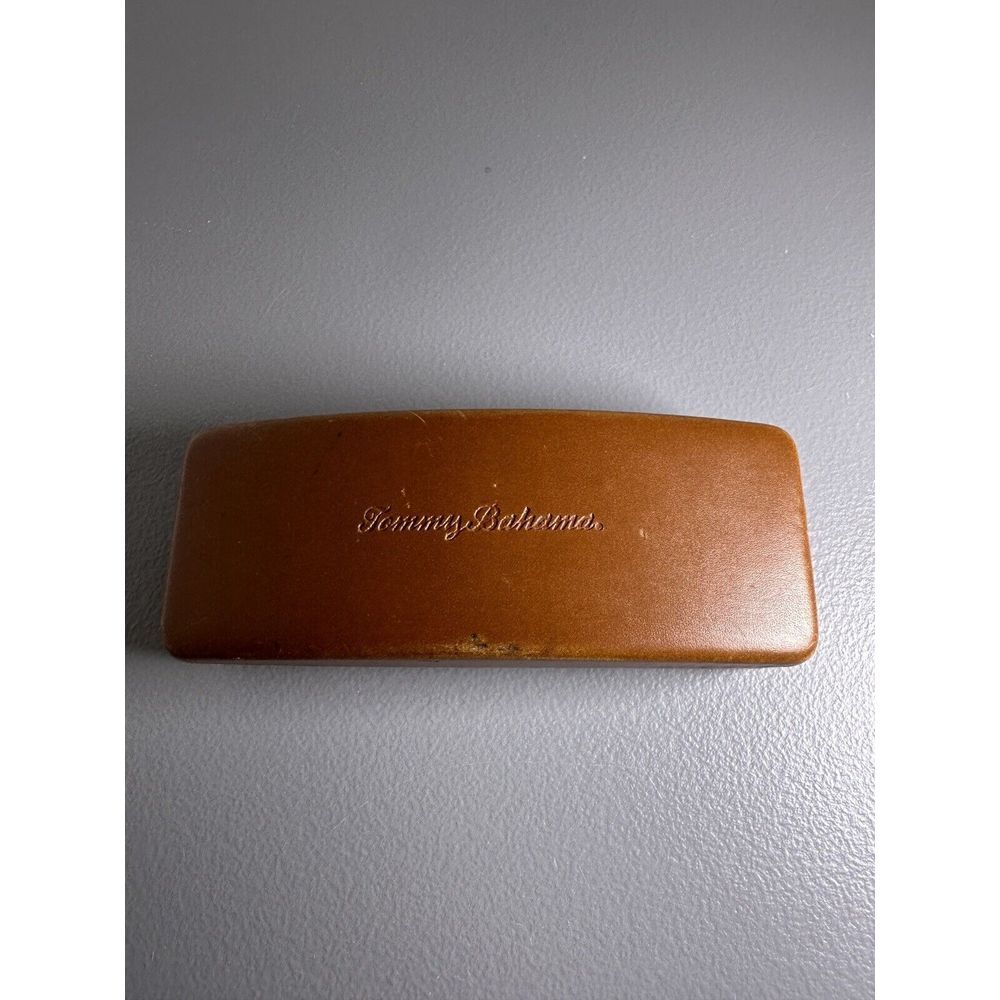 TOMMY BAHAMA Brown Logo‎ Eye Glasses Sunglasses  Leather Hard Shell Case